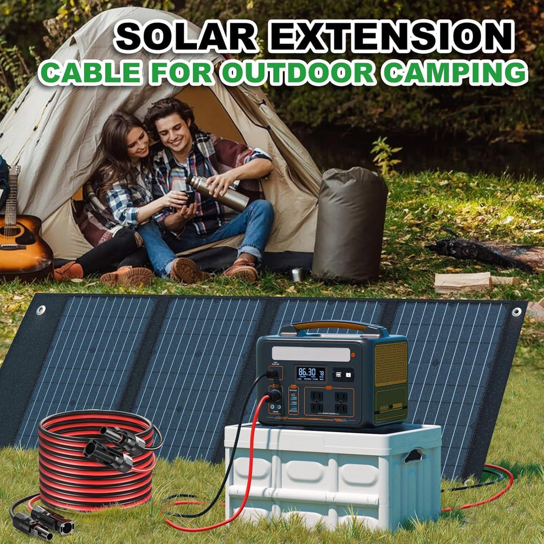 Oududianzi Solarkabel 6mm2 12m, Solarkabel Verlängerung 1/2/3/5/8/10/15/20/30m, Photovoltaik Kabel 4
