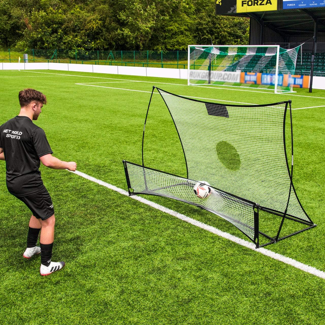 FORZA RAPIDFIRE Flash II Pop-Up Fussball-Rebounder [2,4m x 1,5m] | Schnell aufbaubare Trainingshilfe