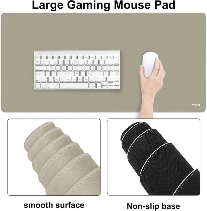 MOSISO Tastatur Mauspad Set,Grosses Mauspad&amp;Rechteckige Tastatur Handgelenkauflage mit Handgelenkauf