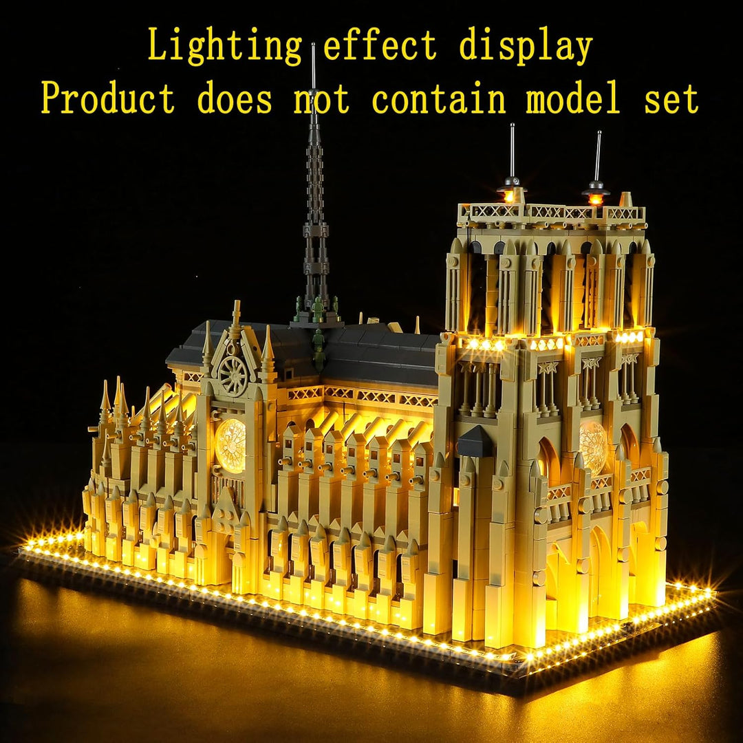 GEAMENT LED Licht-Set Kompatibel mit Lego Notre-Dame de Paris - Beleuchtungsset für Architecture 210