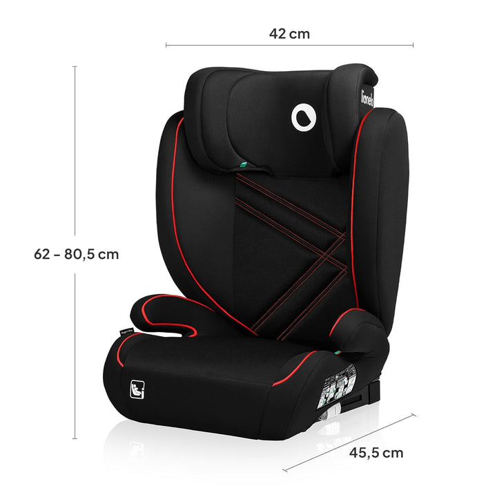 LIONELO HUGO I-SIZE Kinderautositz, Gruppe 2 3, von 100–150 cm, ISOFIX-Installation, verstellbare Ko