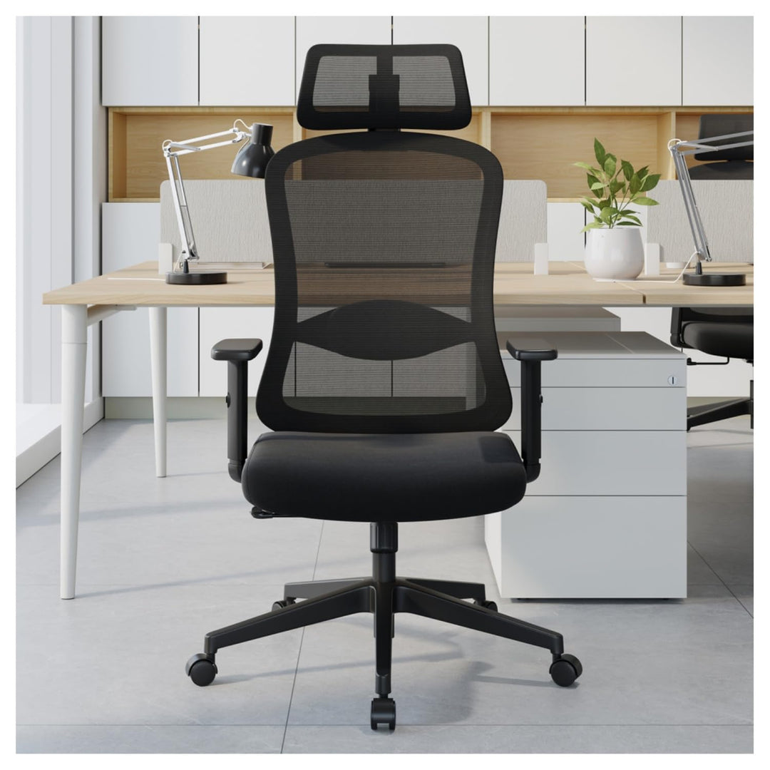 Bürostuhl Ergonomisch Schreibtischstuhl, Drehstuhl mit Schaumstoff-Lendenkissen, Bürostühle mit Vers