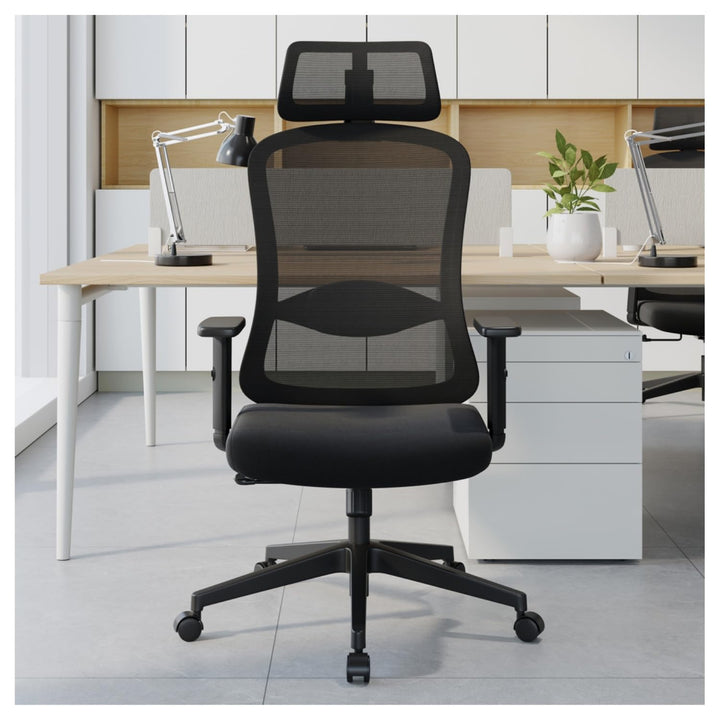 Bürostuhl Ergonomisch Schreibtischstuhl, Drehstuhl mit Schaumstoff-Lendenkissen, Bürostühle mit Vers