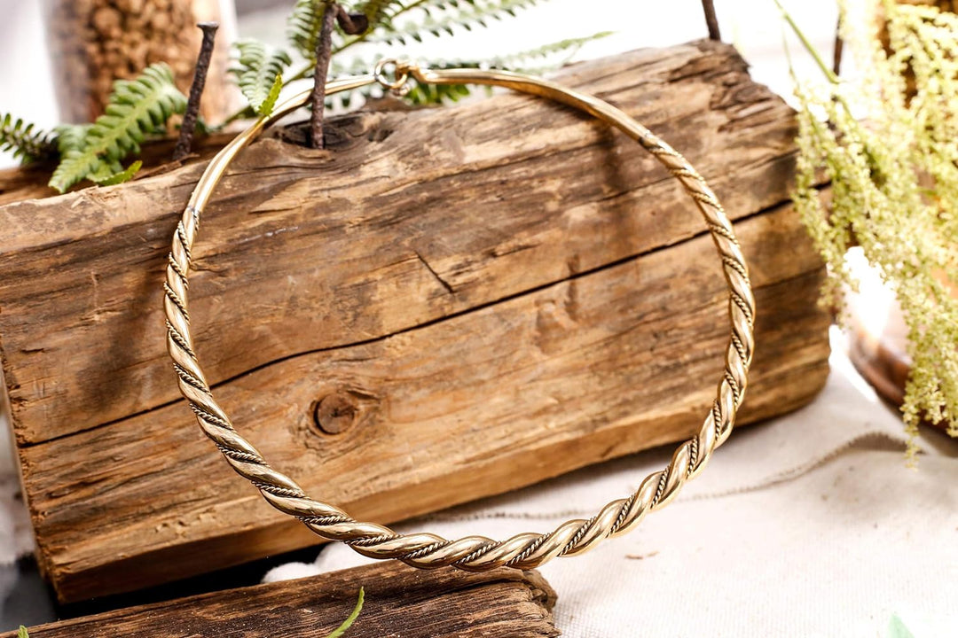 Windalf Grosser Männer Wikinger Halsreif RÜGEN Ø 16 cm Nordischer Halsschmuck XL Torques Handarbeit