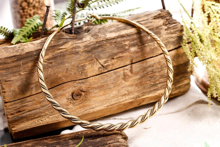 Windalf Grosser Männer Wikinger Halsreif RÜGEN Ø 16 cm Nordischer Halsschmuck XL Torques Handarbeit