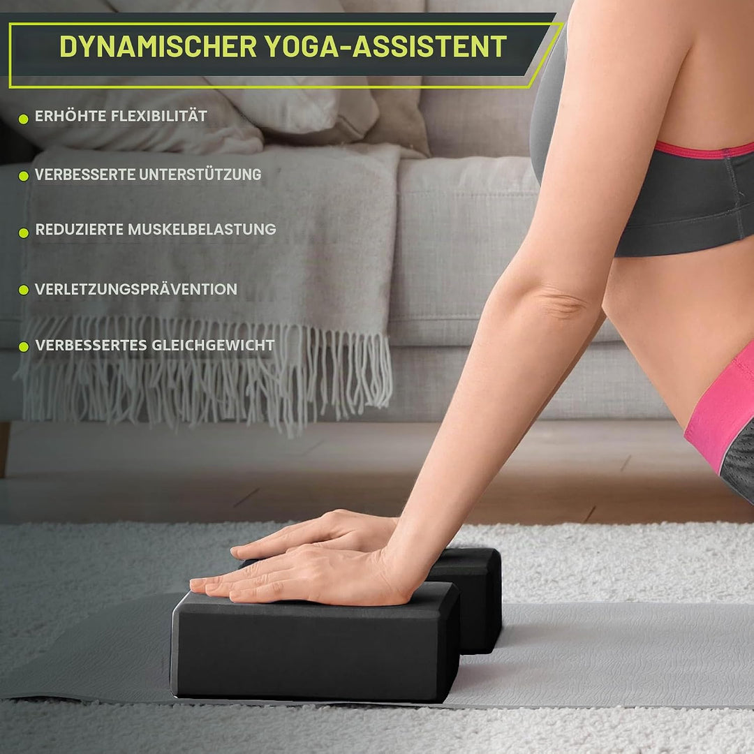 ProsourceFit Yoga-Blöcke aus Schaumstoff, hohe Dichte, Eva-Yoga-Steine, 10,2 x 15,2 x 22,9 cm, 2 Stü