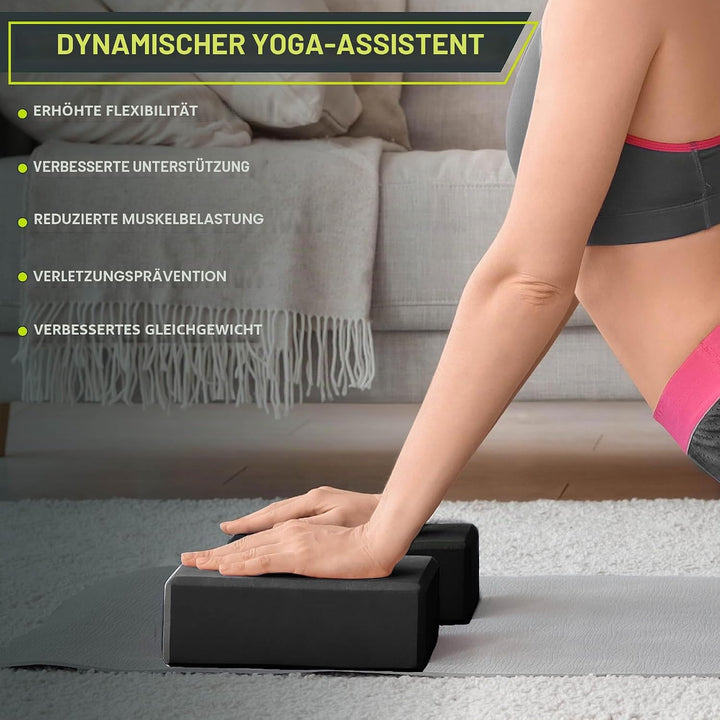ProsourceFit Yoga-Blöcke aus Schaumstoff, hohe Dichte, Eva-Yoga-Steine, 10,2 x 15,2 x 22,9 cm, 2 Stü