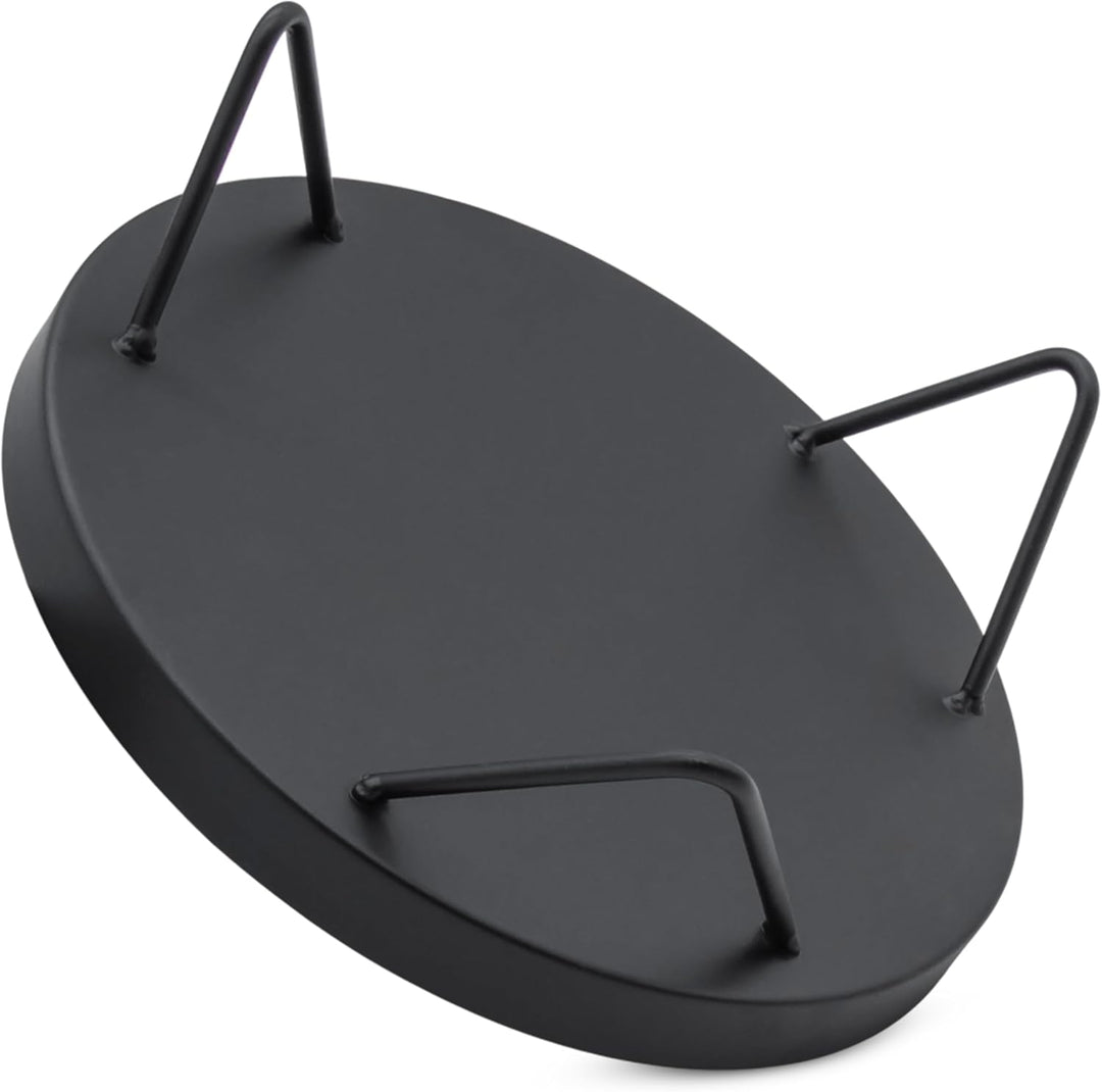 Spetebo Blumenständer Metall schwarz rund - Ø 22 cm - Blumenhocker Industrial Design für Innen - Pfl