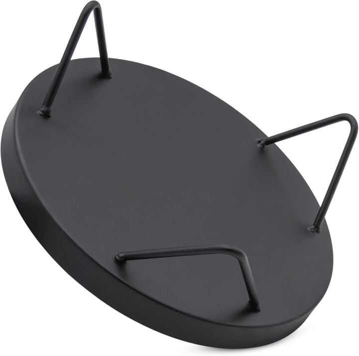 Spetebo Blumenständer Metall schwarz rund - Ø 22 cm - Blumenhocker Industrial Design für Innen - Pfl