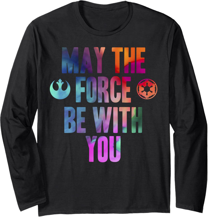 Star Wars May The Force Be With You Rebel And Empire Logo Langarmshirt