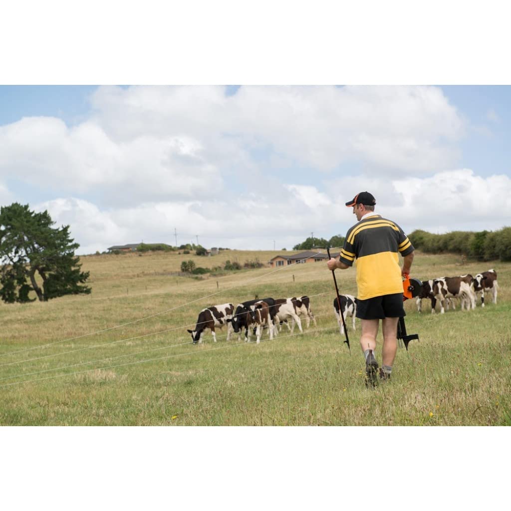 Gallagher SmartFence V2 Mobiler Weidezaun - Weidezaun komplettset mit 10 Pfählen, 4 Drähten und Hasp