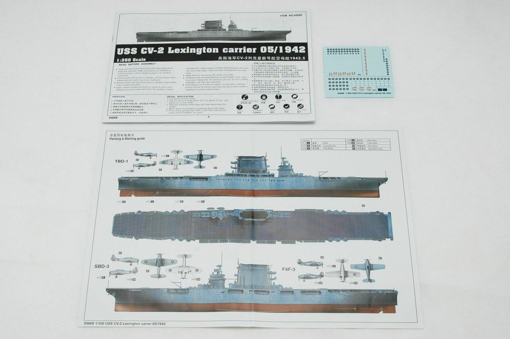 Trumpeter 05608 Modellbausatz Flugzeugträger USS Lexington CV 2