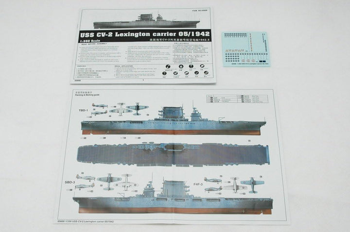 Trumpeter 05608 Modellbausatz Flugzeugträger USS Lexington CV 2