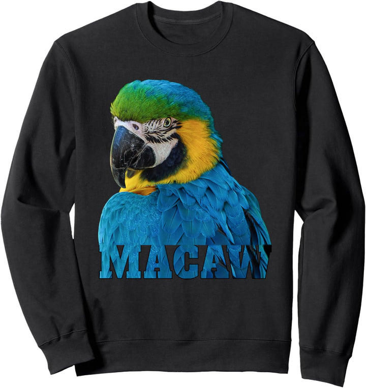 Gelbbrustara Ara Papagei Bild & Wort Sweatshirt