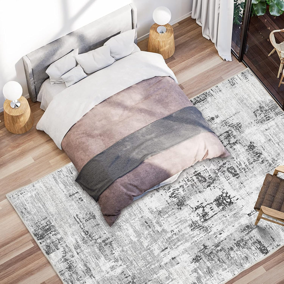 Vamcheer Teppich Wohnzimmer Kurzflor Moderner - Schlafzimmer Teppiche Flauschiger,Waschbar Boho Tepp