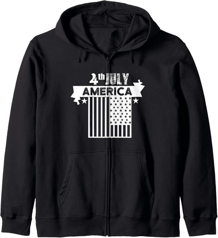 4. Juli Amerikanisch - 4. Juli Kapuzenjacke