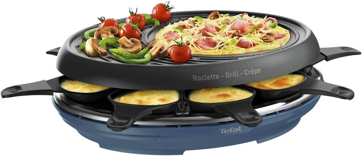 Tefal Colormania Raclette 3-in-1 Raclettegerät für Grill und Pfannkuchen, Antihaftbeschichtung, Easy