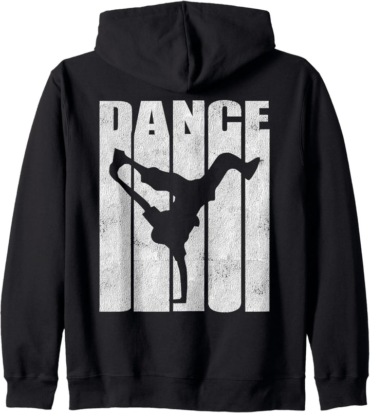 Hip Hop Dance Shirt Breakdance ZURÜCK DRUCKEN Breakdance Kapuzenjacke