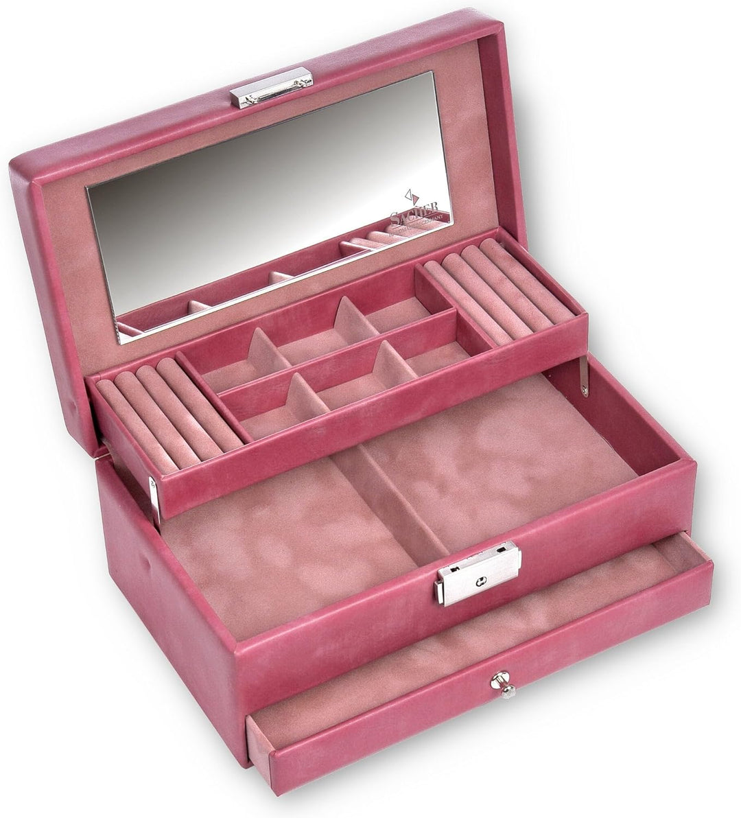 SACHER Schmuckkasten Helen - Handmade in Germany - Breite 24 cm (alt rosé), Alt Rosé