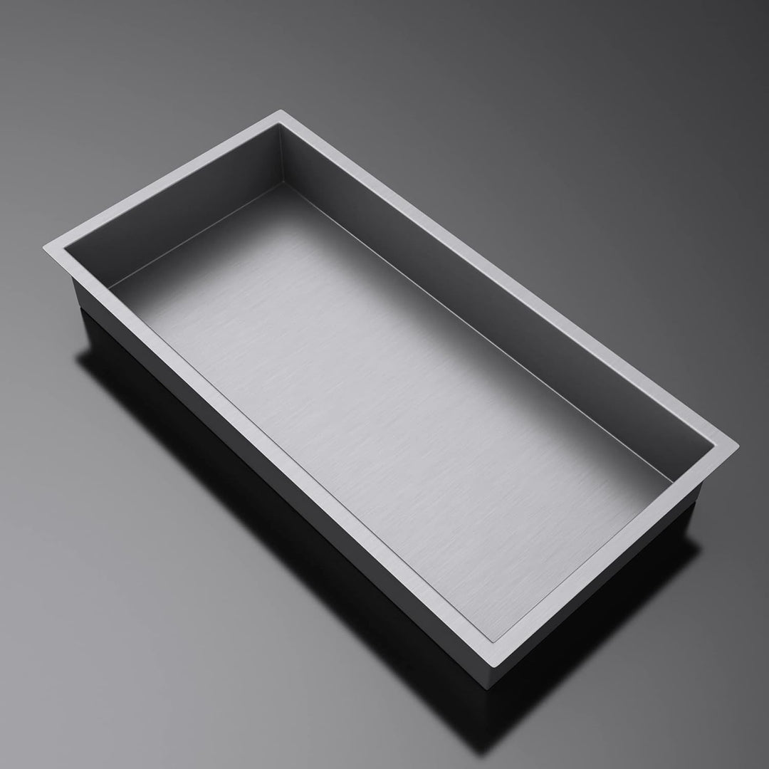 Mai & Mai Duschnische Bad Silber 30cm x 60cm x 8,3cm Wandnische befliesbar aus Edelstahl Duschregal