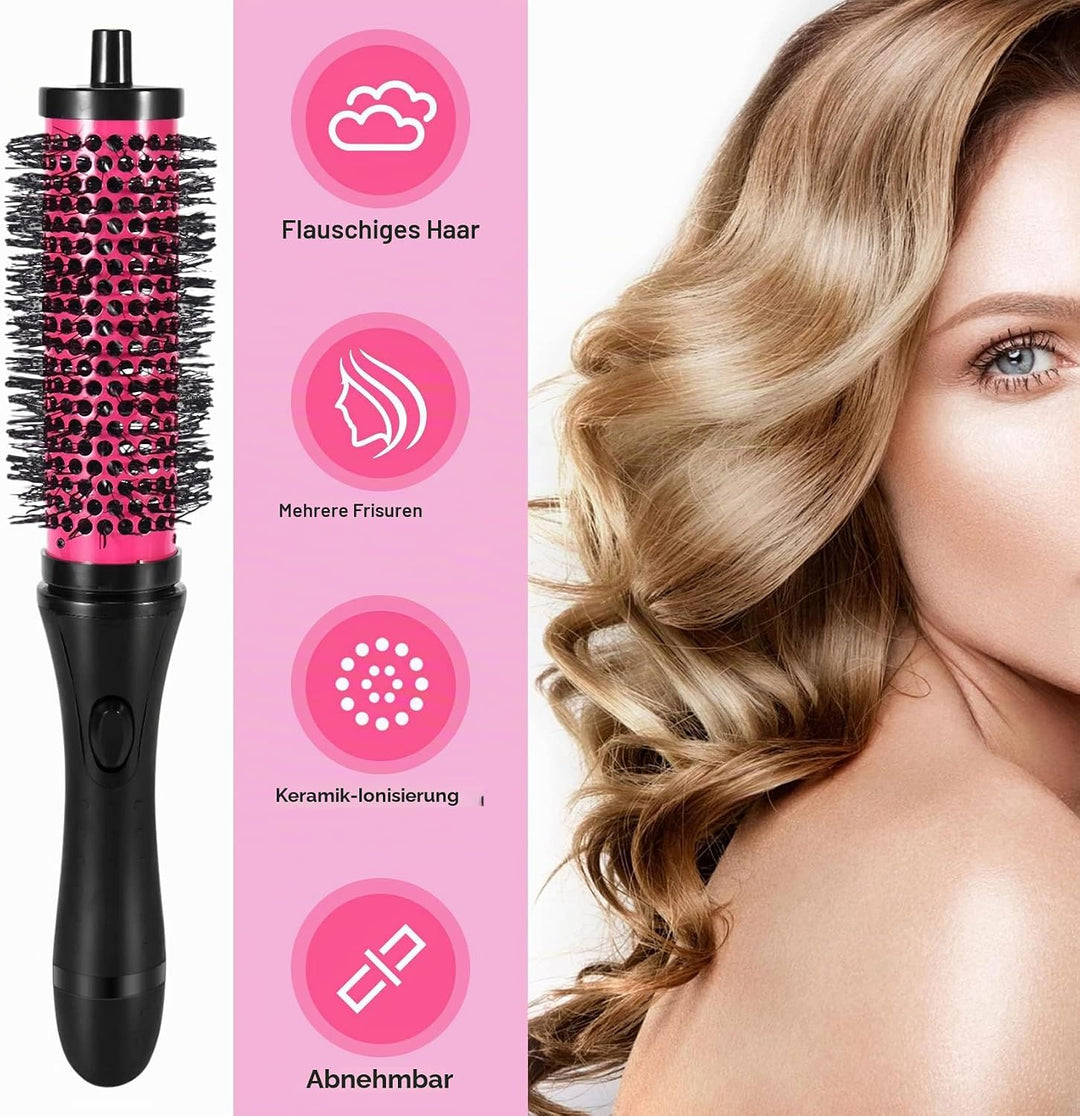 6 Teile/Satz 3 Grössen Abnehmbarer Locken Wickler Pinsel mit Positionierungs Klammern Aluminium Kera