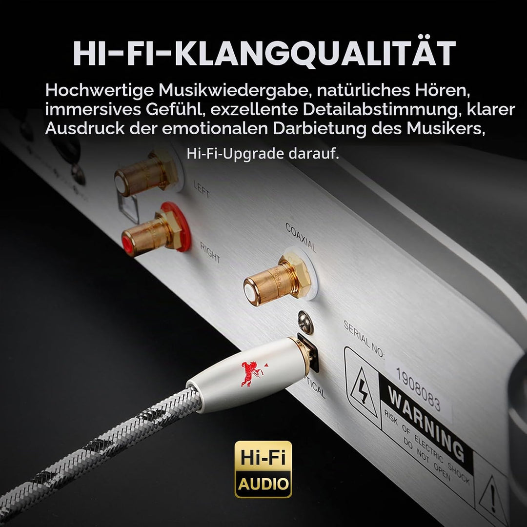 Impeto Optical Kabel Optisches Digital Audiokabel Toslink Kabel Optisches digitales Audio Kabel Glas