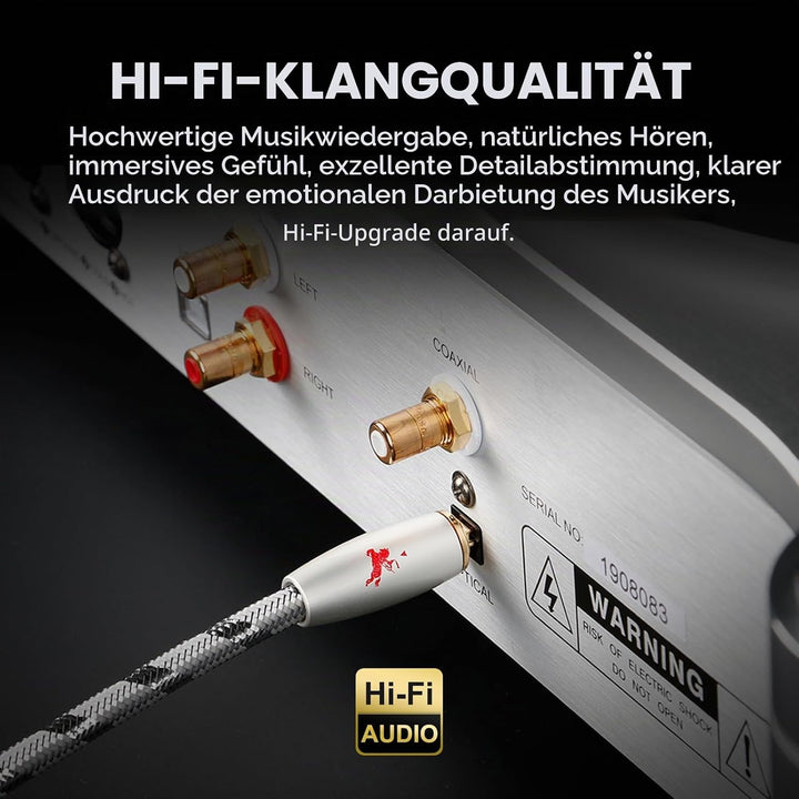 Impeto Optical Kabel Optisches Digital Audiokabel Toslink Kabel Optisches digitales Audio Kabel Glas