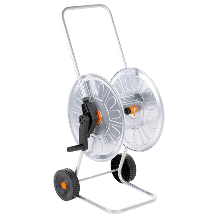 vidaXL Schlauchwagen, Schlauchtrommel mit Griff Rädern, Übersichtlich Schlauchaufroller für 60 m 1/2