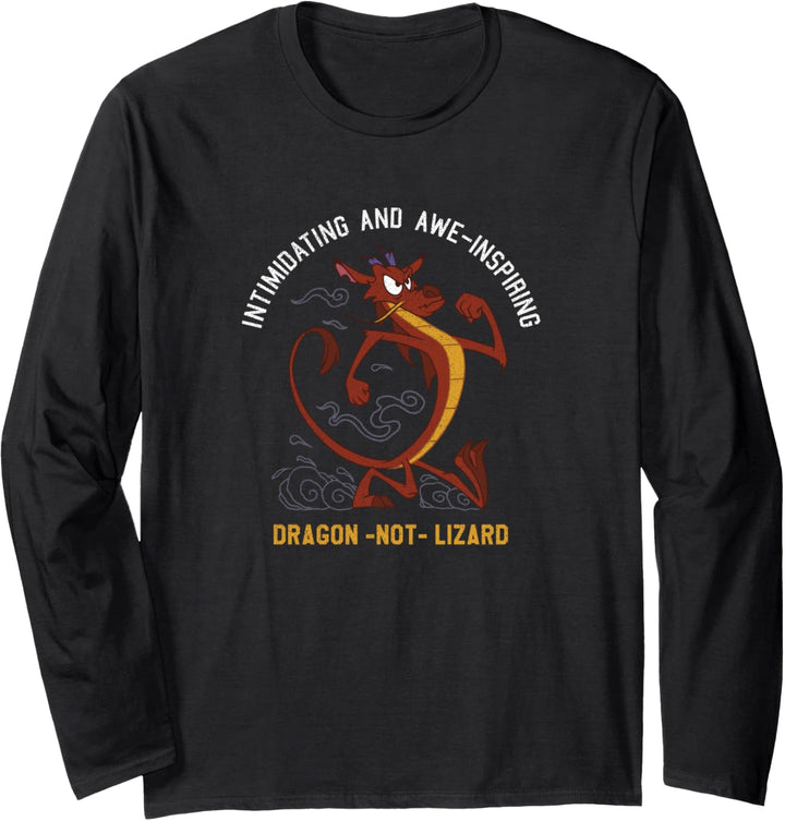 Disney Mulan Mushu Dragon Not Lizard Portrait Langarmshirt