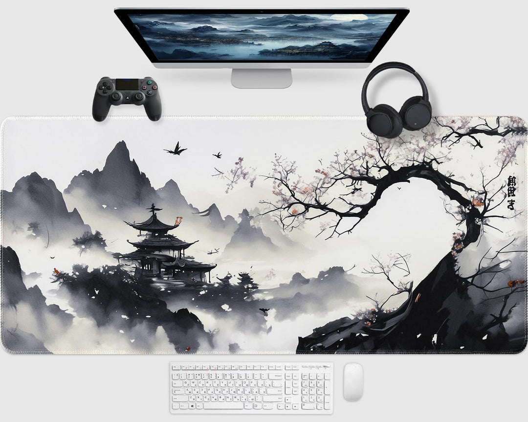 Mauspad XXL,600x1400mm Gross Mauspad Gaming Mausmatte mit Rutschfester Gummibasis,Präzise Verfolgung
