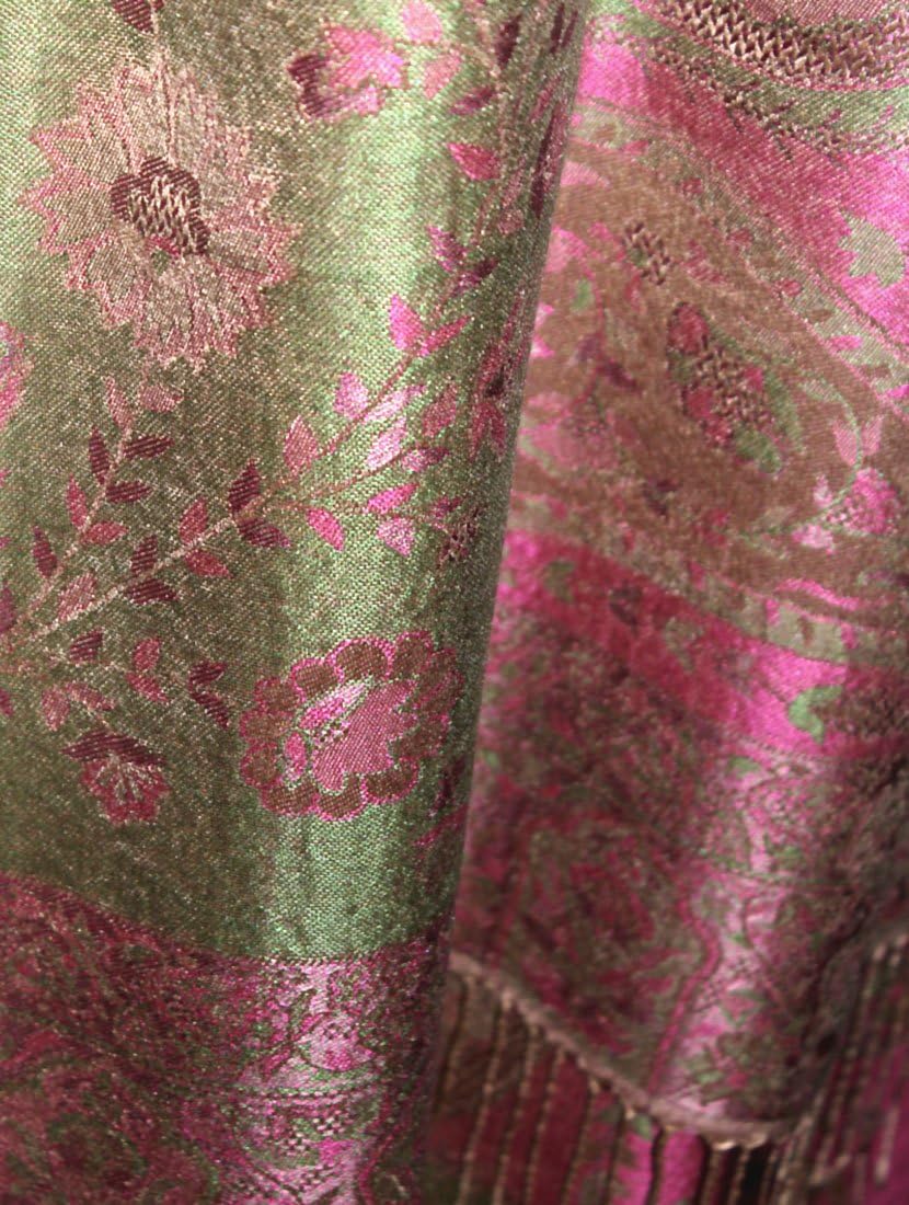 Lorenzo Cana Pashmina Schal Schaltuch jacquard gewebt 100% Seide 70 x 190 cm Paisley Seidenschal Sei