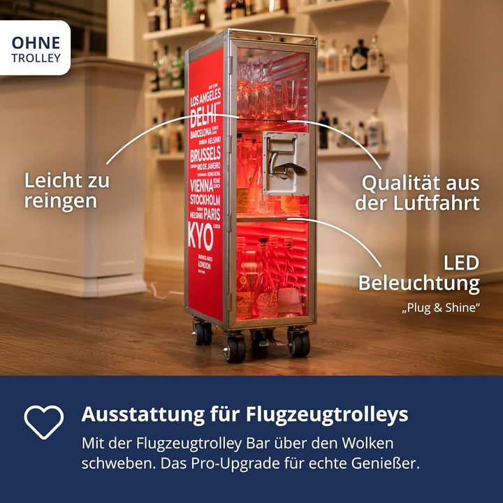 Ausstattungspaket für Flugzeugtrolleys und Airline Trolleys, Bar, KSSU-Norm Aluminium KSSU, Aluminiu