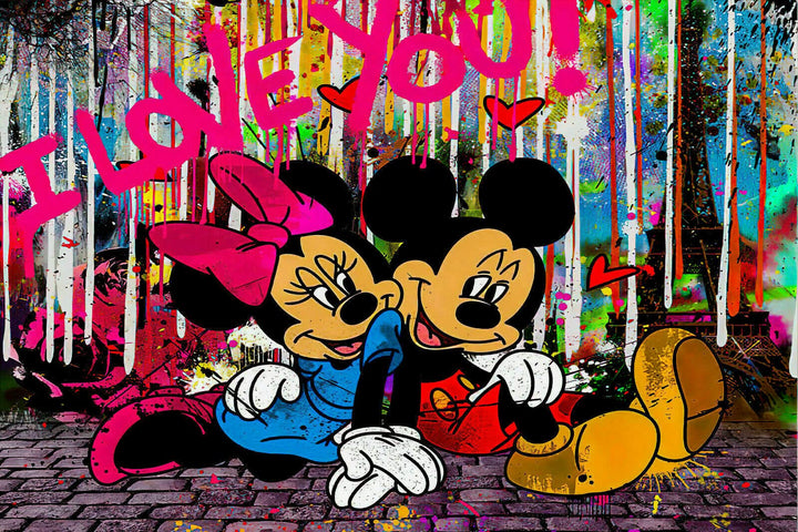 Magic Canvas Art Micky Maus Pop Art Kunst Leinwandbild 1- teilig Hochwertiger Kunstdruck Wandbilder