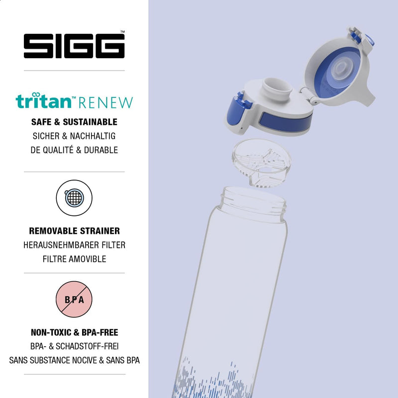 SIGG - Tritan Renew Trinkflasche - Total Clear ONE - Für Kohlensäurehaltige Getränke Geeignet - Spül