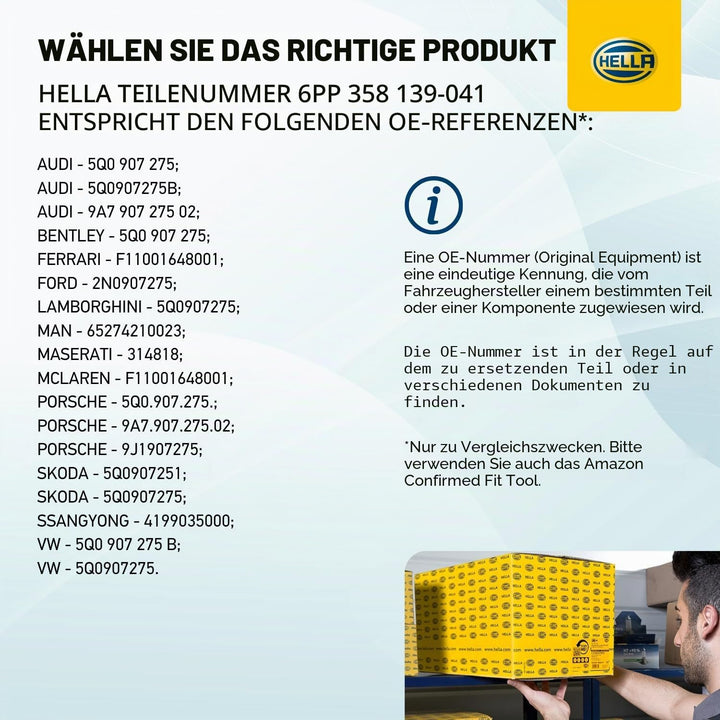 HELLA 6PP 358 139-041 Radsensor, Reifendruck-Kontrollsystem