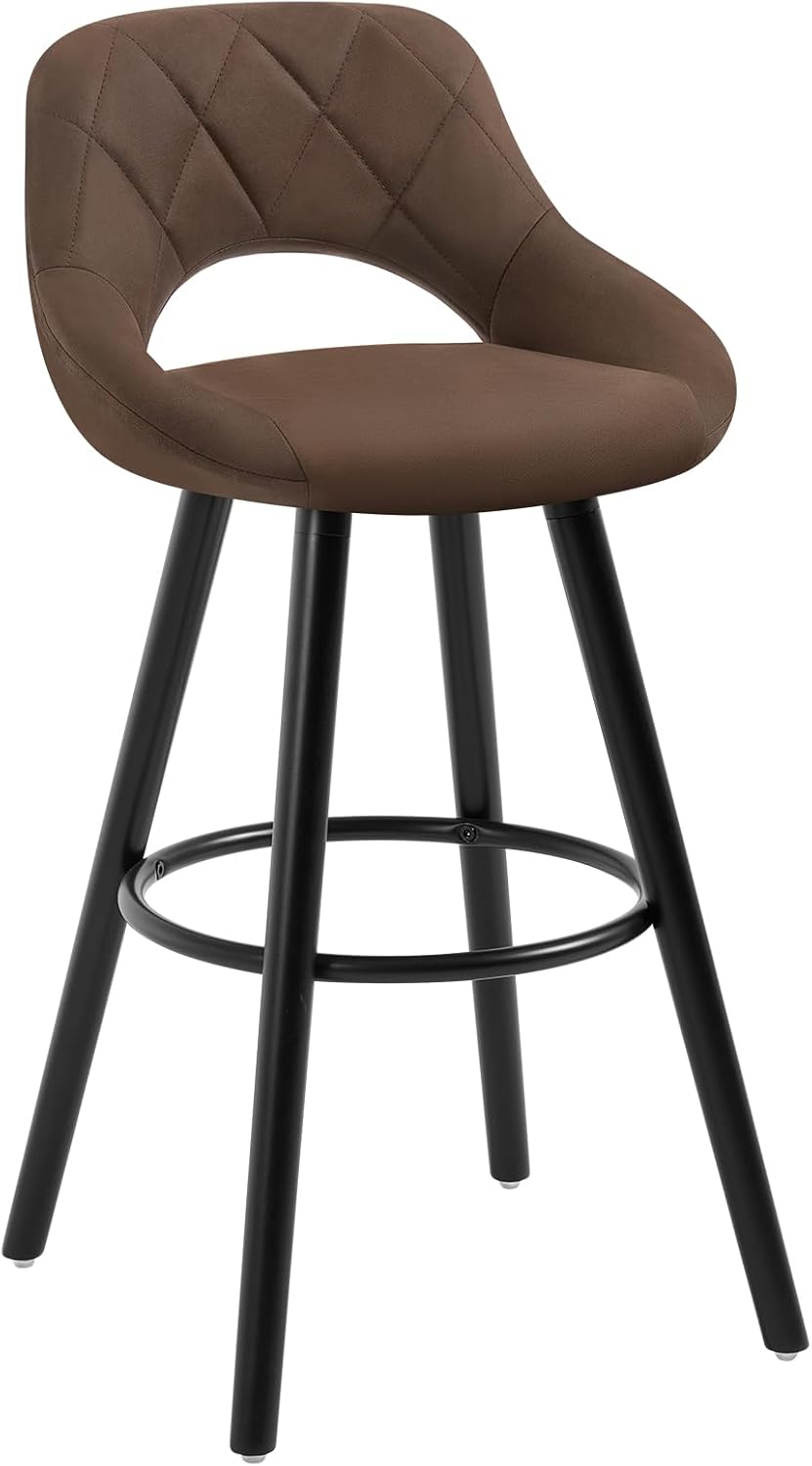 WOLTU Barhocker 2er Set, Barstuhl Küchenhocker Thekenhocker, Hocker mit Rückenlehne Fussstütze, aus