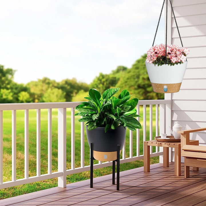 LSRVNM 3 Stück Hängende Pflanzgefässe, Hängetopf für Pflanzen, Blumentopf Hängend mit Abnehmbares Ta