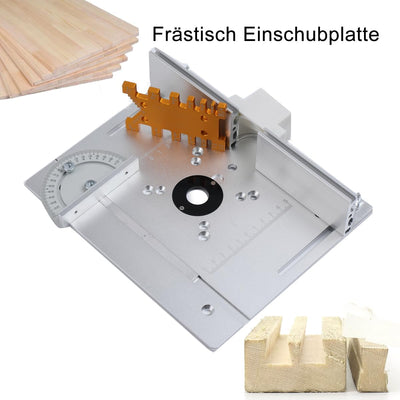 Lfhelper Frästisch Oberfräsentisch mit 4 Frästisch-Einlegeplatten Aluminium Oberfräsentisch Schneide