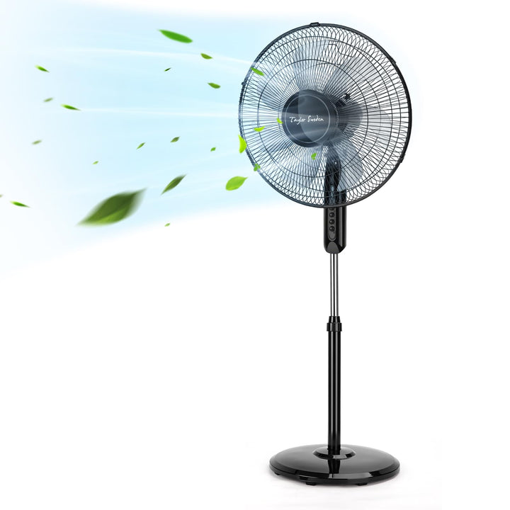 Taylor Swoden Standventilator Leise, 7 Flügel, 3 Geschwindigkeitsstufen, 50w Hoher Luftdurchsatz Osz