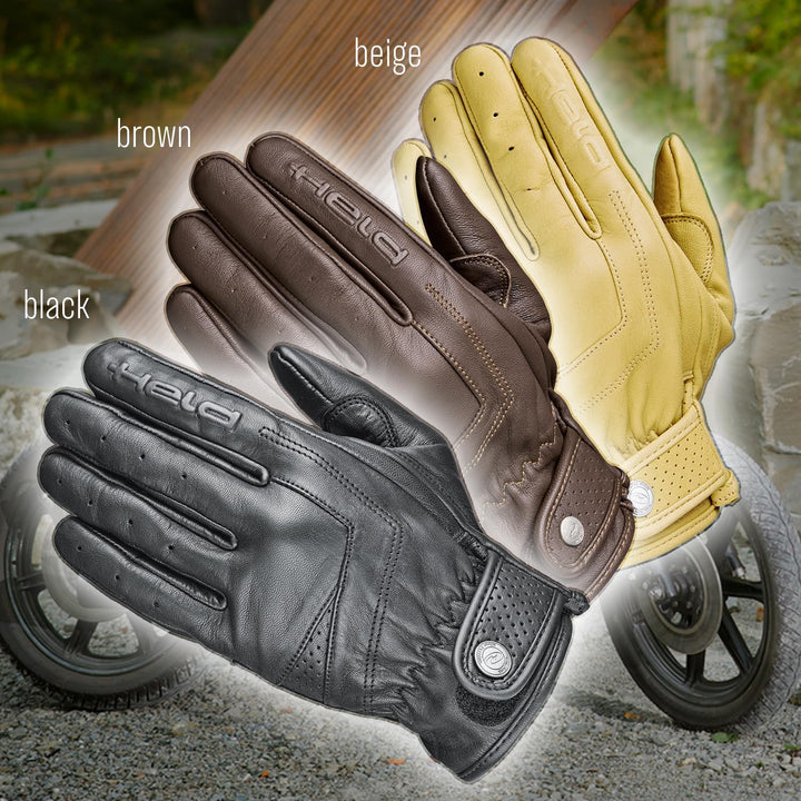Held Motorradhandschuhe kurz Motorrad Handschuh Classic Rider Lederhandschuh kurz, Unisex, Chopper/C
