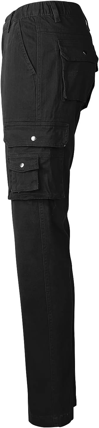 Cargohose Damen Strecken Arbeitshose Cargo Hose Damen y2k schlanke Passform Mehrere Taschen 30 Schwa