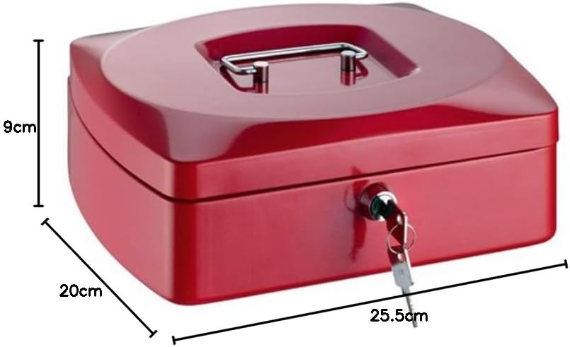 ALCO-Albert 8420-12 Geldkassette, 255 x 200 x 90 mm, rot 255 x 200 x 90 mm Rot, 255 x 200 x 90 mm Ro