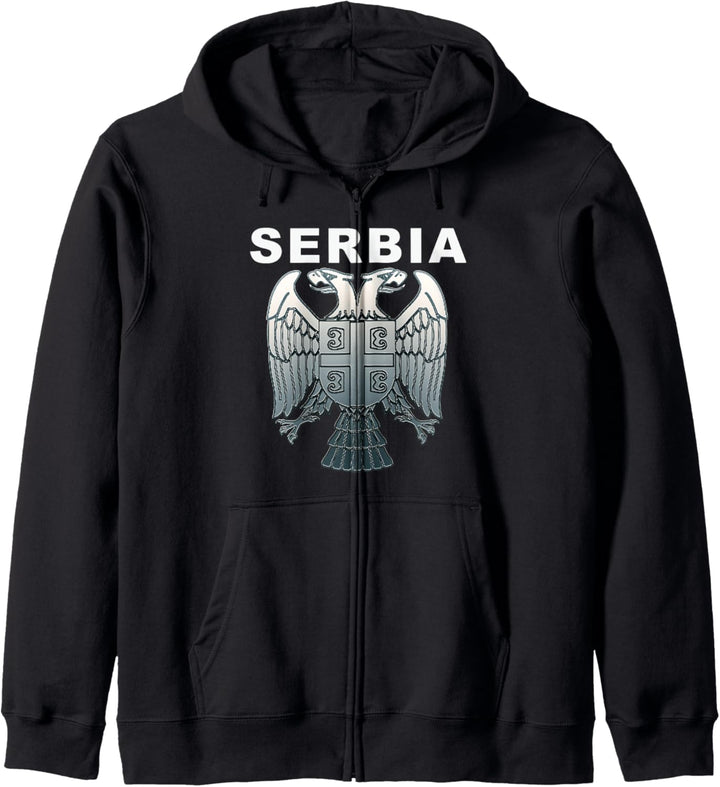 Serbian Eagle National Pride Coat of Arms Kapuzenjacke