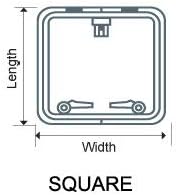 Oceansouth Abdeckung für Lukendeckel - Quadratisch Länge 860mm - Breite 860mm, Länge 860mm - Breite