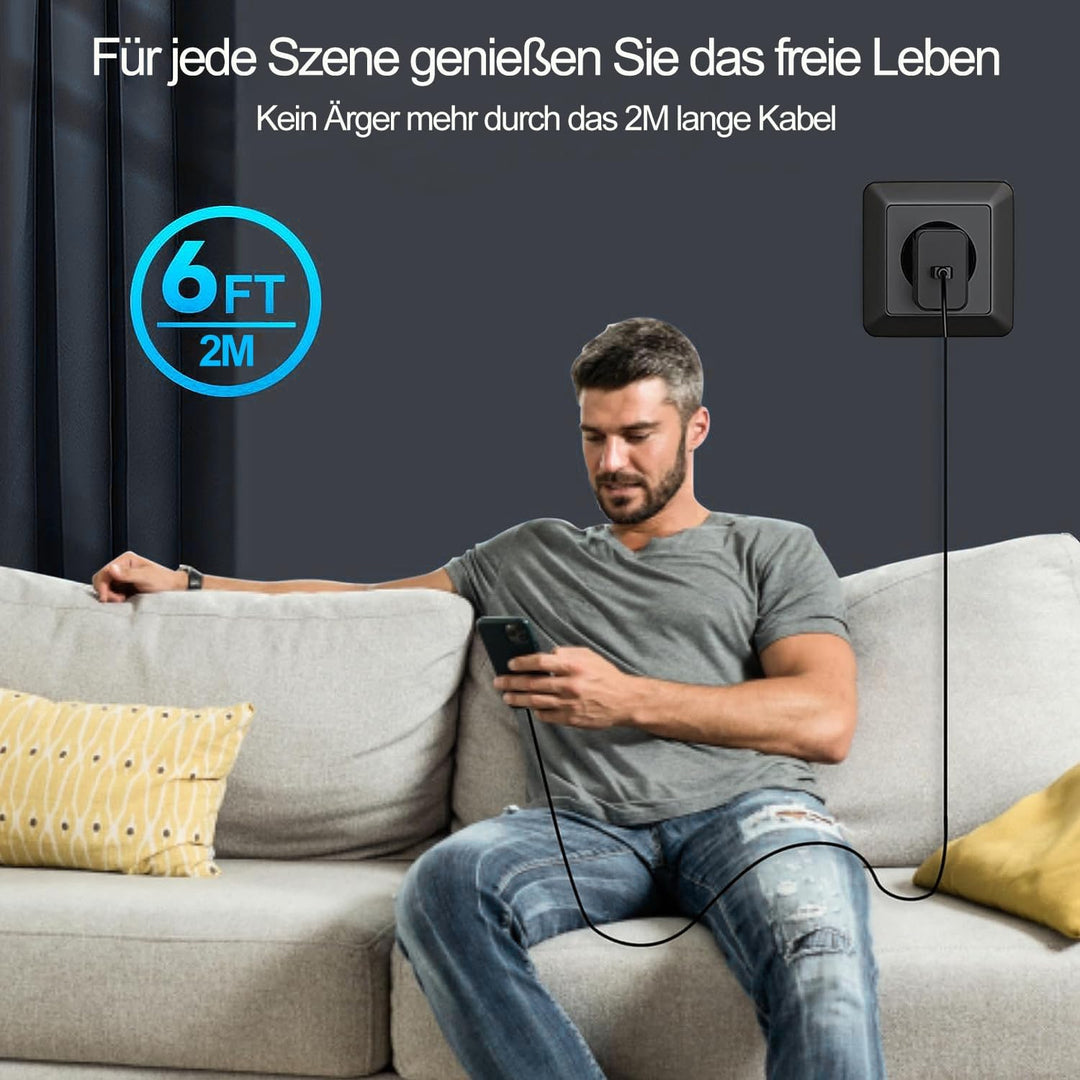 25W USB C Ladegerät für Samsung,Schnellladegerät 2M Typ C Ladekabel für Samsung Galaxy S24 S23 S22 S