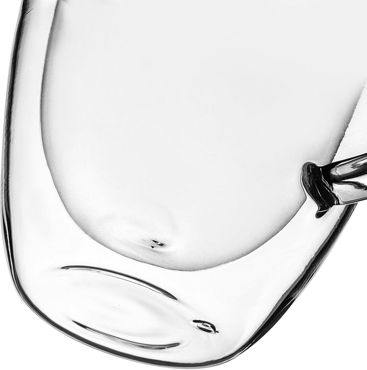 KADAX doppelwandige Glas Tasse, Glas mit Griff, 270ml, Trinkglas für Saft, Tee, Kaffee, Drink, Wasse