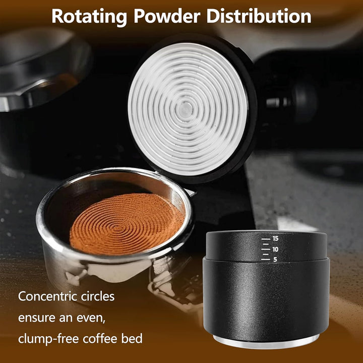 3-in-1 Kaffeeverteiler und Tamper mit WDT Werkzeug – Einstellbares Espresso Verteiler-Set – Profi Ba