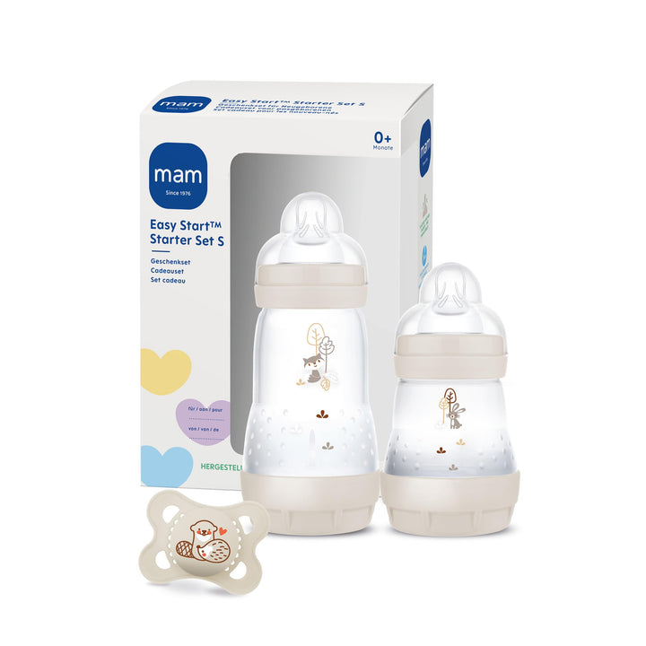 MAM Easy Start Anti-Colic Starter Set S, Baby Erstausstattung mit 2 Anti-Colic Flaschen (160 ml & 26