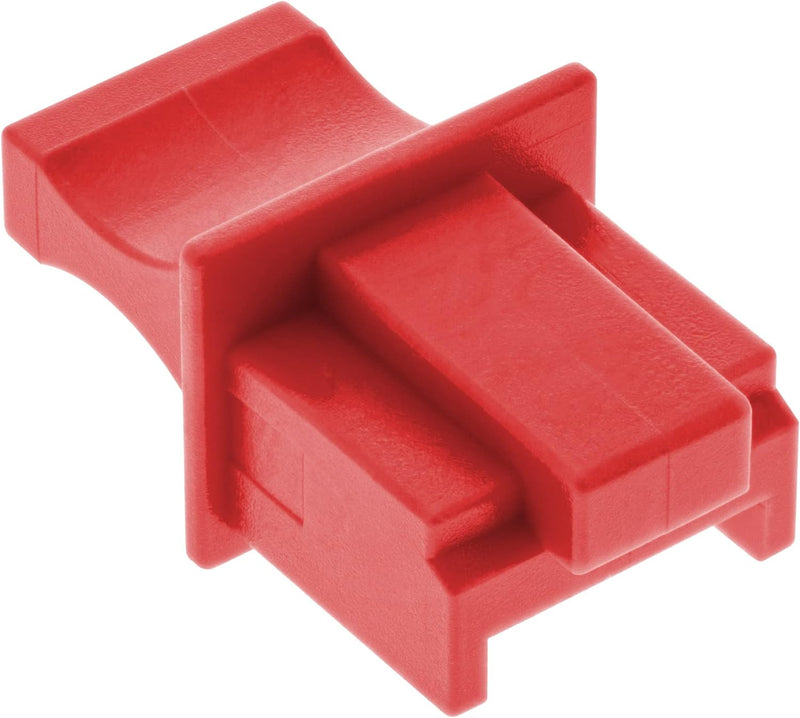 InLine 59942K 100er Pack Staubschutz, für RJ45 Buchse, rot