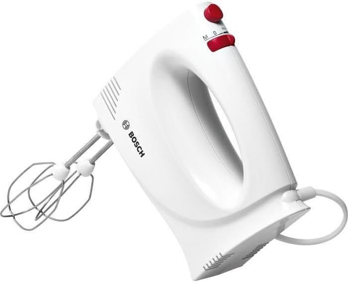 Bosch MFQP1000 Handmixer, Rot, Weiss, Mischung, Knöpfe, drehbar, Kunststoff, 300 W